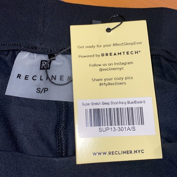 Super Stretch Sleep Short Blue and Black with Tailored Fit size Small NWT - Picture 4 of 4